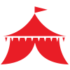 circus tent RED